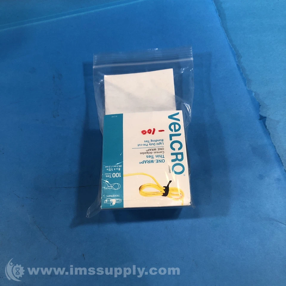 Velcro USA 91140 Bag of 100 Hook and Loop Cable Ties FNOB - Image 1 of 4