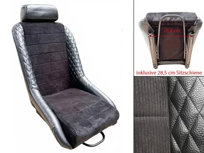 Universal 70er Jahre Classic Sportsitz verstellbar im Cord / Rauten Design - Image 1 of 4