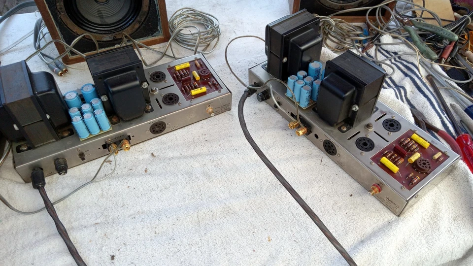 2 Dynaco Mark IV EL34 Amplifiers Parts or Repair - Image 1 of 4