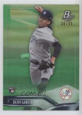 2021 Bowman Platinum Green /99 Deivi Garcia #63 Rookie RC - Image 1 of 2