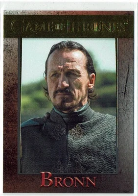 Game of Thrones Season 6 GOLD Parallel Chase Card #50 Bronn #017/150 - Image 1 of 2