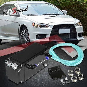 UNIVERSAL BLACK BILLET ALUMINUM 750ML OIL CATCH BREATHER TANK/CAN/RESERVOIR JDM - Bild 1 von 6