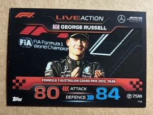 2023 Topps Turbo Attax Live Action George Russell #116 - Picture 1 of 1