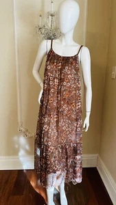 Elena Baldi Made In Italy Kleid Seidenmischung Blumen, Größe M - Bild 1 von 13