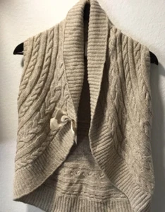 Gymboree sweater Knit Cable cardigan Beige Sandy Size M 7-8 - Picture 1 of 7