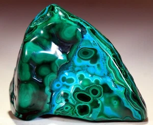 ¡Criocolla viva superior de 3 pulgadas 4,8 oz con malaquita, Congo! CR217 - Imagen 1 de 4