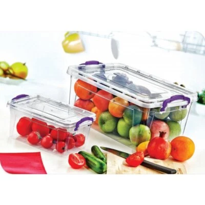 CENTINI CENTI Aufbewahrungsbox Lagerbox Box mit Deckel Tragegriff Stapelbox, LEBENSMITTELECHT