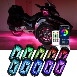 10 Pod RGB LED Rock Lights Underglow Light Kit For Can-Am Ryker 600 900 800 - Picture 1 of 16