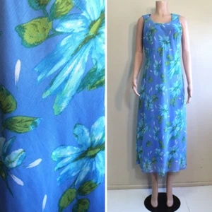 Garden Party Slip Dress Studio I 16 XL Floral Chiffon Sleeveless Bias Cut Fairy - Picture 1 of 9