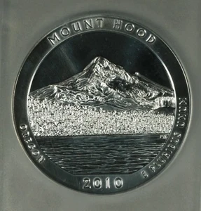 2010 ATB 5oz Mount Hood 25c. PCGS MS69 DMPL F.S. B/C. - Picture 1 of 5