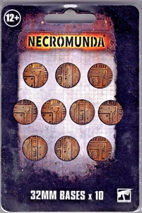 WARHAMMER 40K 40,000 NECROMUNDA 32MM BASES 10 PACK 300-16 NEW FACTORY SEALED - Picture 1 of 2