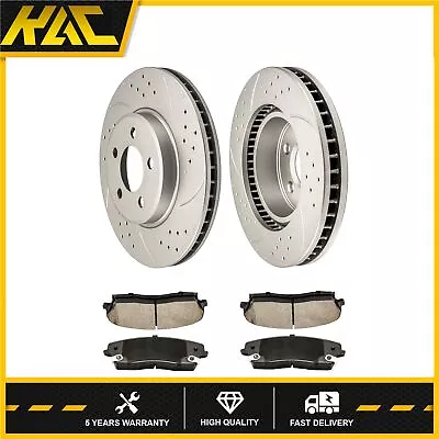 Front Drilled Brake Rotors Ceramic Pads For Dodge Charger 06-2018 Chrysler 300 - Изображение 1 из 4