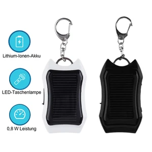 Cargador Solar Power Bank Mini Llavero con Linterna Camping - Imagen 1 de 13