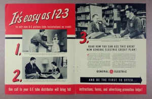 1955 GE General Electric TV Television Picture Tube Credit Plan vintage print Ad - Imagen 1 de 2