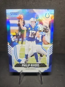 2021 SCORE FOOTBALL PHILIP RIVERS BLUE FOIL ARTIST'S PROOF #163 06/35 - Picture 1 of 2
