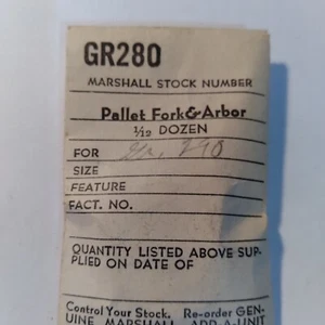 PALLET FORK AND ARBOR For  Gruen 290  b21#74 - Picture 1 of 3
