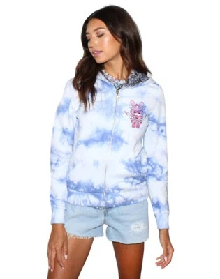 Sudadera con Capucha Tokidoki-Con Tokidoki Robo Rabbit Talla Azul Tie Dye Mediana Nueva con Etiquetas En Paquete Foto 1 de 4