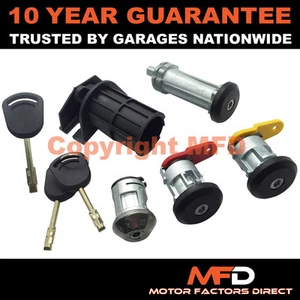 LOCK SET OF 4 LEFT RIGHT DOORS BOOT IGNITION + 3 KEYS FOR FORD ESCORT 1995-2000 - Picture 1 of 1