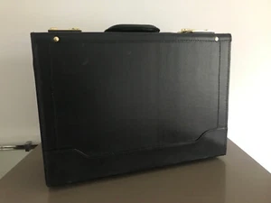 Pilotenkoffer Aktenkoffer aus Leder schwarz NEU ! - Bild 1 von 6