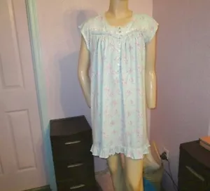 Camicia da notte Eileen West Babydoll taglia S Cottagecore con volant all'uncinetto cotone corta - Foto 1 di 9