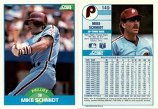 Mike Schmidt 1989 Score Baseball Card 149  Philadelphia Phillies