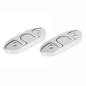 2 Pack Dock Cleat Stainless Steel Folding Cleat Flip-up for Deck Boat 4-1/2 Inch - Picture 1 of 7