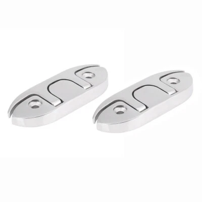2 Pack Dock Cleat Stainless Steel Folding Cleat Flip-up for Deck Boat 4-1/2 Inch - Image 1 of 4