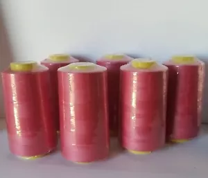 6 Big Spools Coral Multi Purpose Serger Overlocker Quilting Sewing Thread T27 S2 - Picture 1 of 5