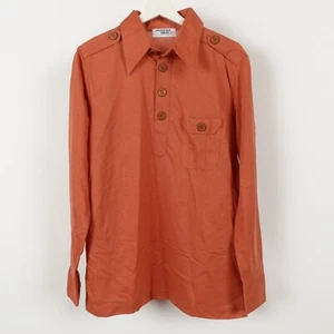 Vintage 70s Munsingwear Men's Medium Shirt Wooden Buttons Deadstock Made in USA - Picture 1 of 16