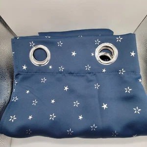 DECONOVO 100% Polyester Navy Blue 6 Panels Curtains W/Stars 42"W x 71.5"L - Picture 1 of 7