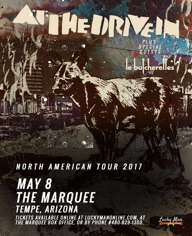 AT THE DRIVE-IN "NORTH AMERICAN TOUR 2017" PHOENIX CONCERT POSTER-Art Punk Music - Image 1 of 1