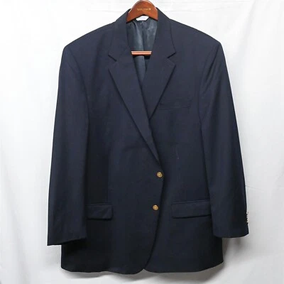 Joseph Feiss 50 Tall Navy Blue Gold 2 Button Blazer Suit Jacket Sport Coat - Image 1 of 4