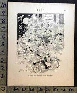 Impresión artística de dibujos animados Harrison Cady prohibición templanza Beetleburgh 1909 FC4191 - Imagen 1 de 1