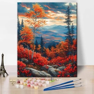 Scenery Paint by Numbers Kit for Adults Paint by Number Kits for Kids on Canvas - Picture 1 of 8