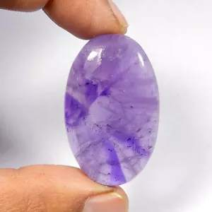 Natural Purple Star Amethyst Cabochon Oval Shape Loose Gemstone 51 Cts AT-77 - Picture 1 of 7