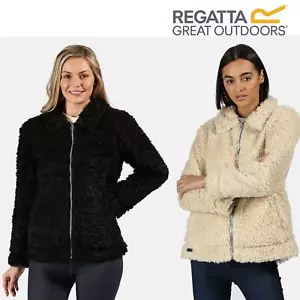 Regatta Womens Akasha Full Zip Taffeta Lined Teddy Fleece Sweater Jacket - Picture 1 of 8