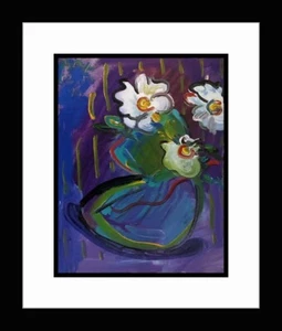 Peter Max • 1996 'Vase of Flowers' Custom Framed Art Print - Picture 1 of 1