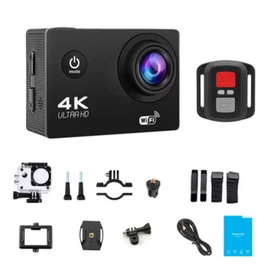 Action Camera Ultra HD 4K30FPS Wifi 2.0'' 170D Waterproof Helmet Video Recording - Picture 1 of 13