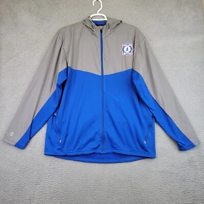 Chaqueta Holloway Para Hombre Extra Grande Azul Gris Cremallera Completa Babe Ruth Béisbol MLB Foto 1 de 4