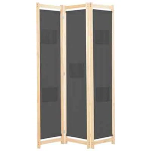 Tidyard 5-Panel Room Divider Gray 47.2"x66.9"x1.6" Fabric, Folding Screens H7I1 - Picture 1 of 8