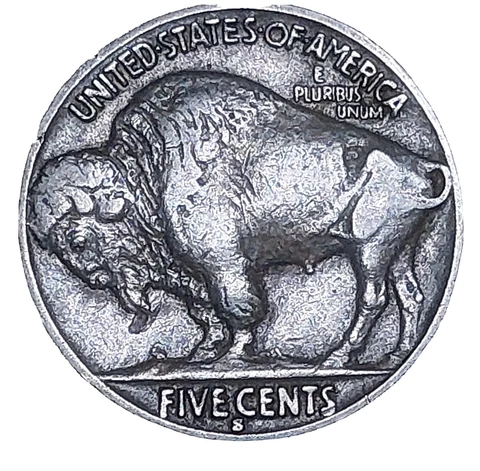 1929-S San Francisco Buffalo Nickel 5 Cents-Scarcer Date ~ XF Cover