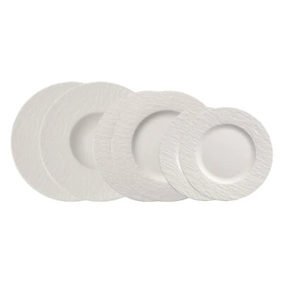 Villeroy & Boch Manufacture Rock Teller-Set 6-teilig weiß Schiefer-Optik - Bild 1 von 4