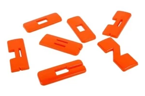 orange ABS grille badge lettering modified decal trim cover adorns Ford Mustang - Picture 1 of 13