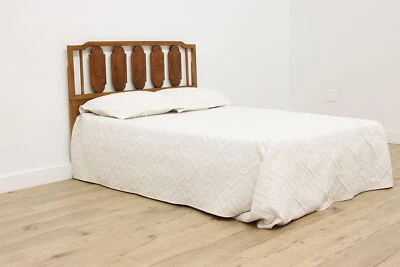 Cabecero Midcentury Moderno Vintage Abedul y Burl Tamaño Completo #52697 Foto 1 de 4