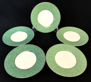 Sango Pavillon 4856 Untertassen Dessertteller grün hellbraun Blätter 5er Set - Bild 1 von 7