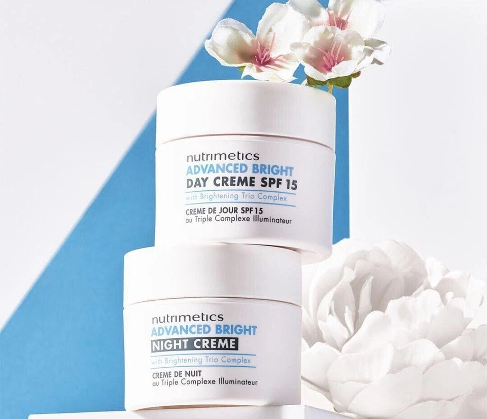 Nutrimetics Advanced Bright Day Creme SPF 15 60ml + Night Crème 60ml RRP $150 Foto 1 de 1