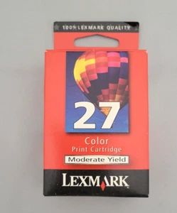 Lexmark 27 Color Genuine OEM Ink Print Cartridge Sealed New No Visible Exp Date - Picture 1 of 5