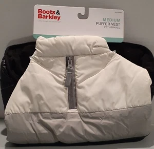 Mittelgroße gefütterte Weste - Stiefel & Barkley Haustierbekleidung schwarz grau weiß - Bild 1 von 4