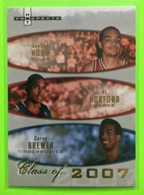Fleer Hot Prospects #2000-B Noah/Horford/Brewer Class Of 2007-08 #1938/2007 Foto 1 de 2