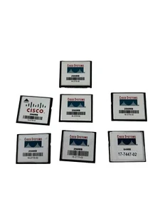 7x Cisco Memory Systems 256mb & 64mb Flash Memory Cards 16-2775-02 17-7447-02 - Picture 1 of 5